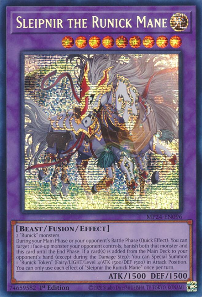 Sleipnir the Runick Mane [MP24-EN096] Prismatic Secret Rare | Card Merchant Takapuna