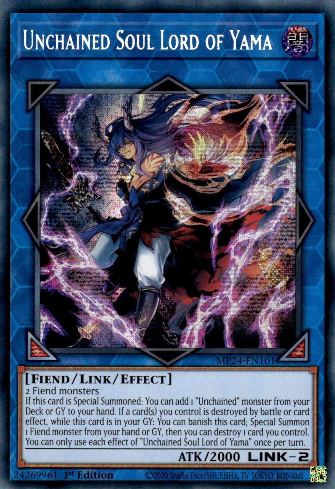 Unchained Soul Lord of Yama [MP24-EN101] Prismatic Secret Rare | Card Merchant Takapuna