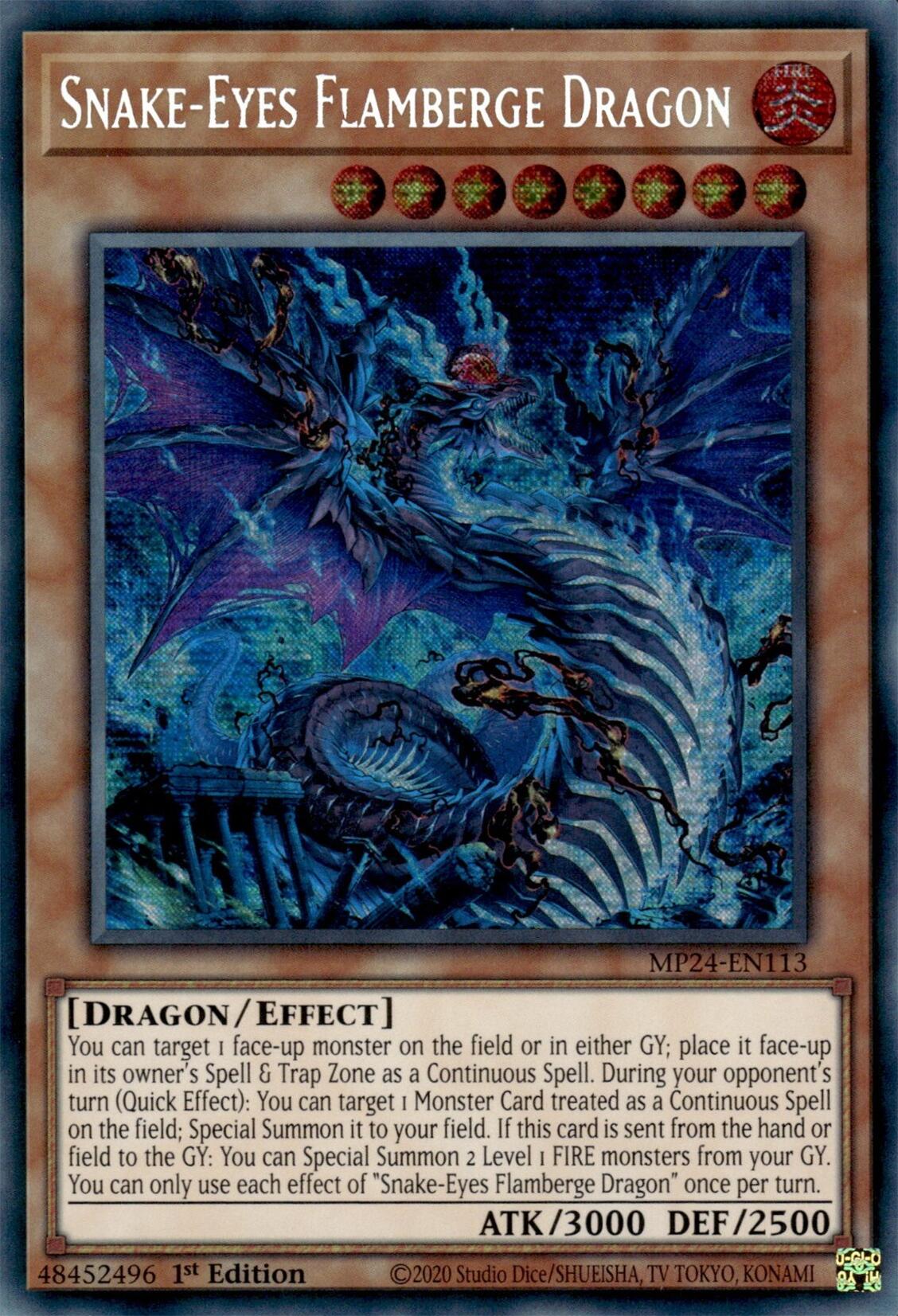 Snake-Eyes Flamberge Dragon [MP24-EN113] Prismatic Secret Rare | Card Merchant Takapuna