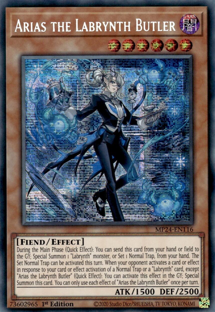 Arias the Labrynth Butler [MP24-EN116] Prismatic Secret Rare | Card Merchant Takapuna