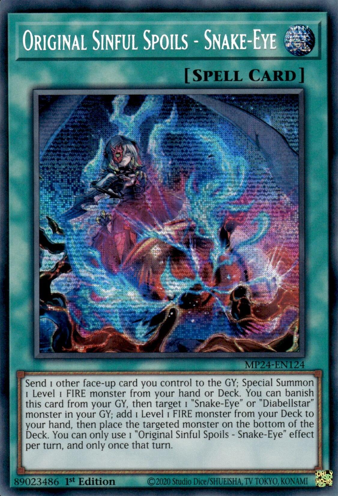 Original Sinful Spoils - Snake-Eye [MP24-EN124] Prismatic Secret Rare | Card Merchant Takapuna