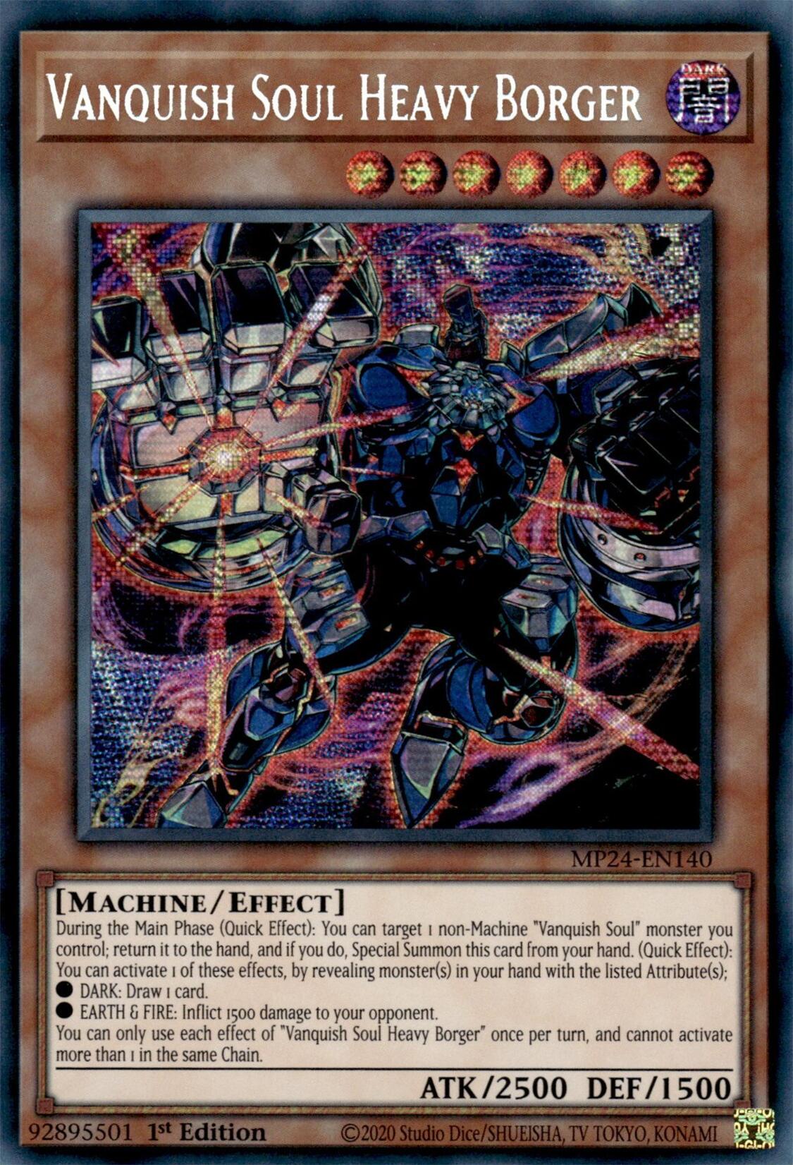 Vanquish Soul Heavy Borger [MP24-EN140] Prismatic Secret Rare | Card Merchant Takapuna