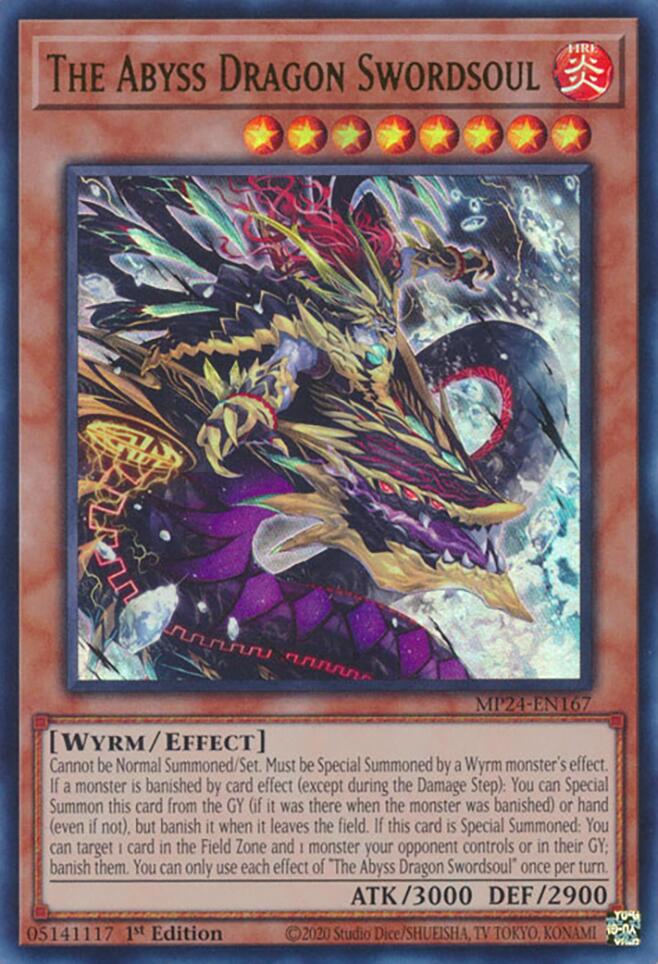 The Abyss Dragon Swordsoul [MP24-EN167] Ultra Rare | Card Merchant Takapuna