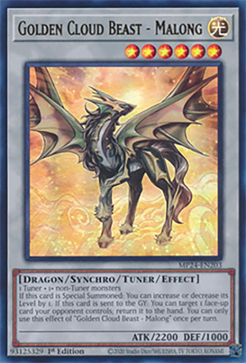 Golden Cloud Beast - Malong [MP24-EN203] Ultra Rare | Card Merchant Takapuna