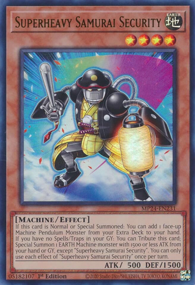 Superheavy Samurai Security [MP24-EN231] Ultra Rare | Card Merchant Takapuna