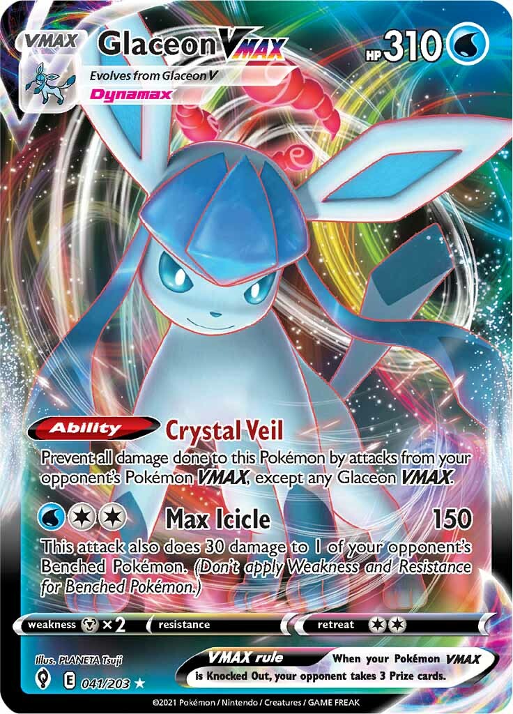 Glaceon VMAX (041/203) [Sword & Shield: Evolving Skies] | Card Merchant Takapuna