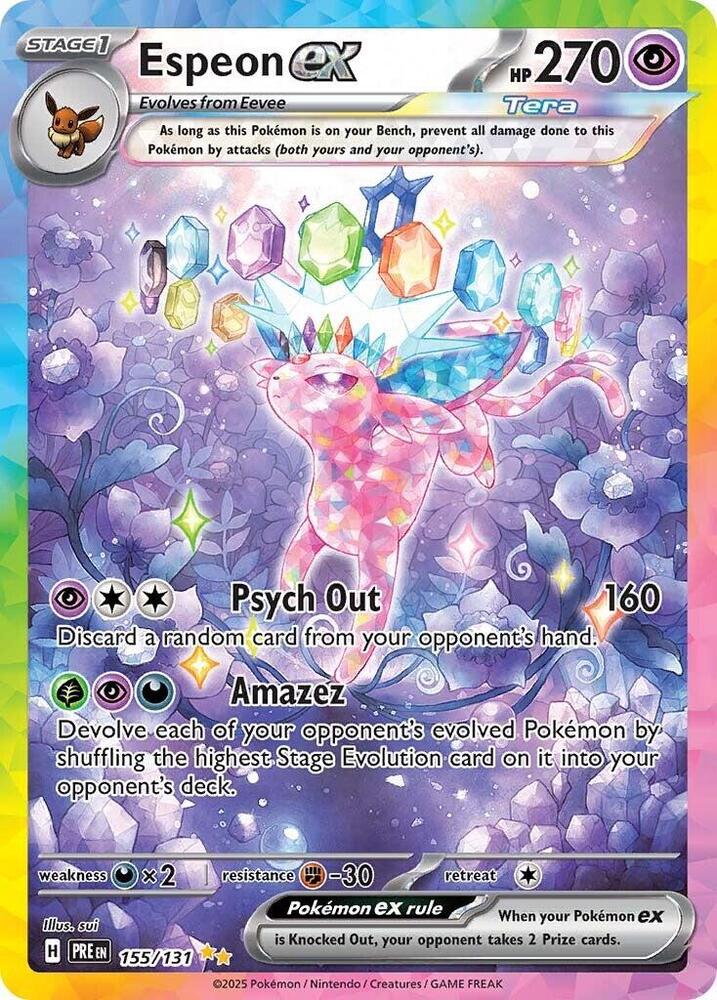 Espeon ex (155/131) [Scarlet & Violet: Prismatic Evolutions] | Card Merchant Takapuna