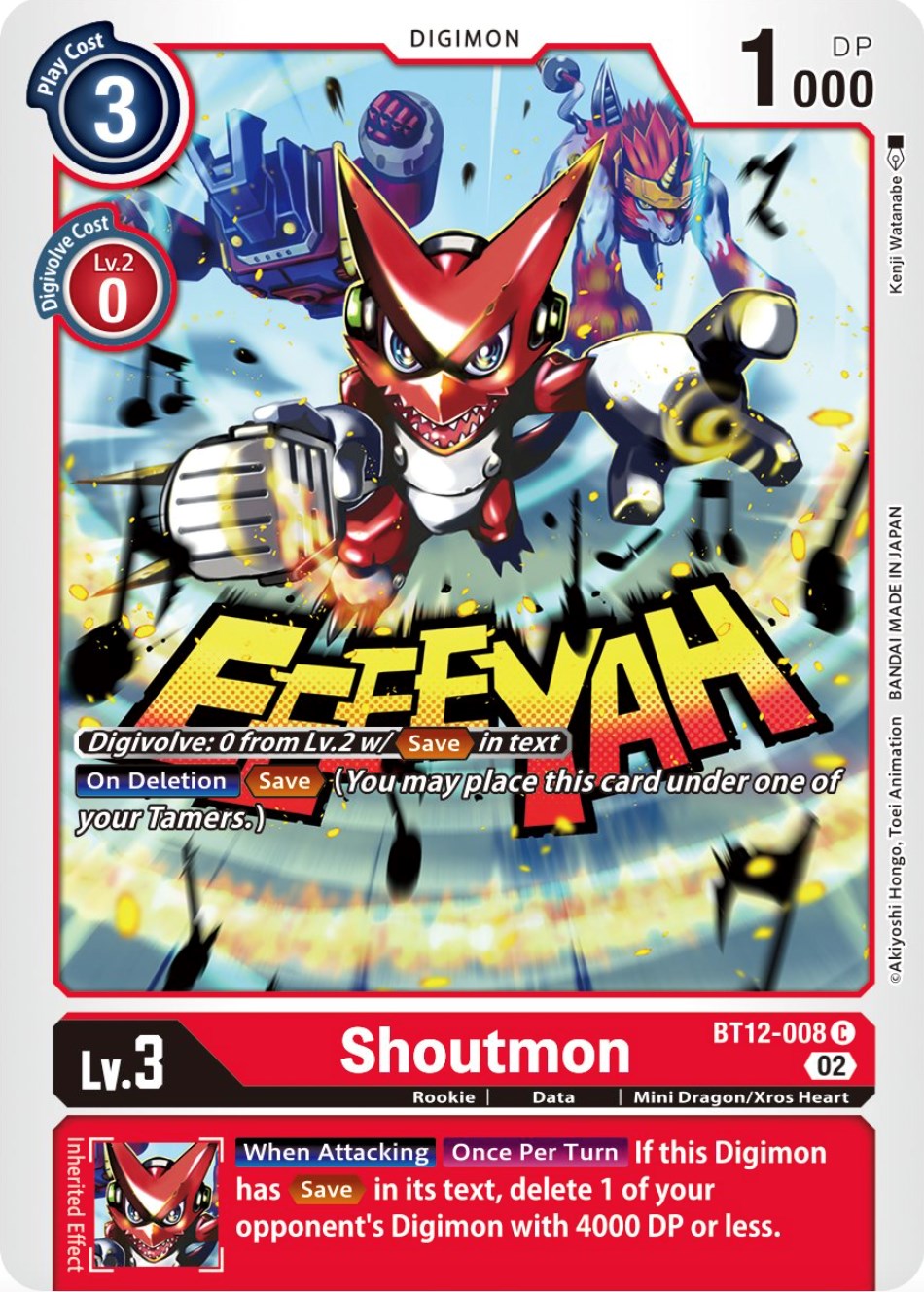 Shoutmon [BT12-008] [Across Time] | Card Merchant Takapuna