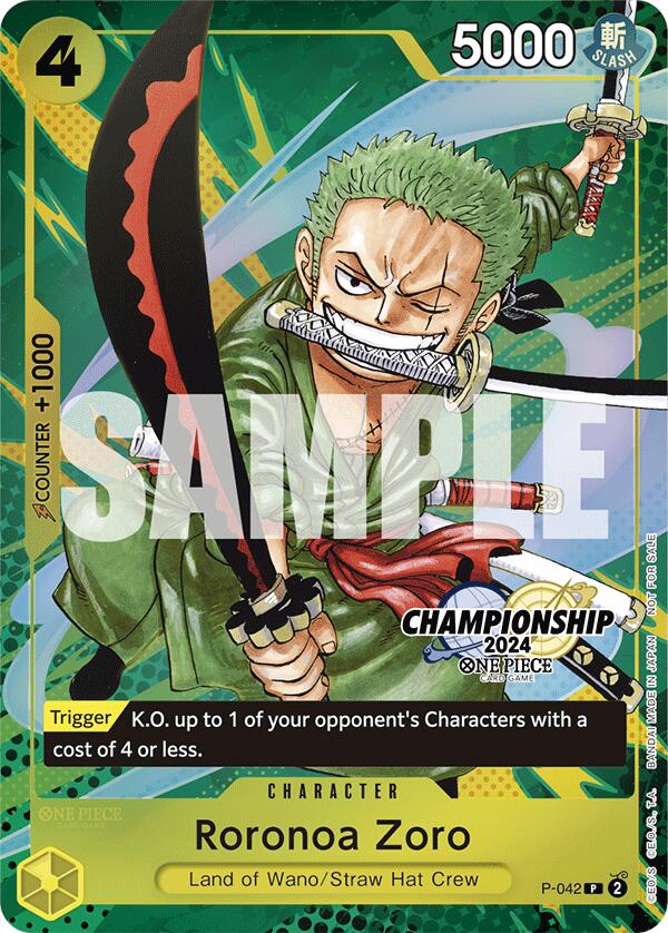 Roronoa Zoro (CS 2024 Event Pack Finalist) [One Piece Promotion Cards] | Card Merchant Takapuna