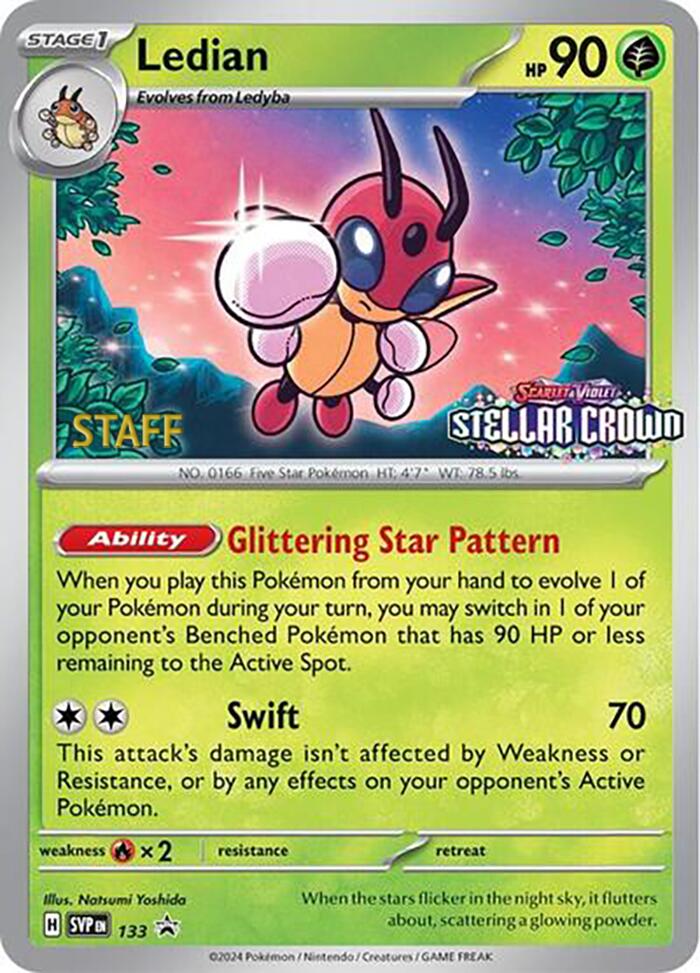 Ledian (133) (Staff Promo) [Scarlet & Violet: Black Star Promos] | Card Merchant Takapuna