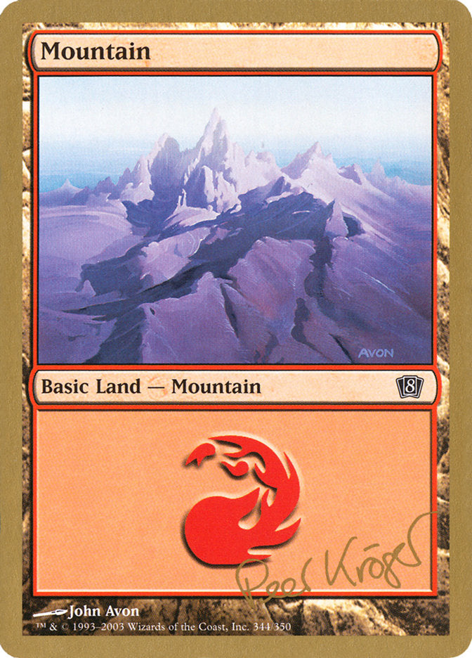 Mountain (344) (Peer Kroger) [World Championship Decks 2003] | Card Merchant Takapuna