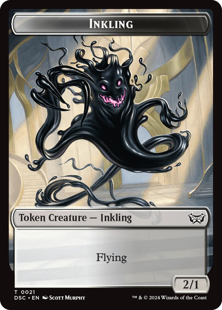 Inkling // Scarecrow Double-Sided Token [Duskmourn: House of Horror Commander Tokens] | Card Merchant Takapuna