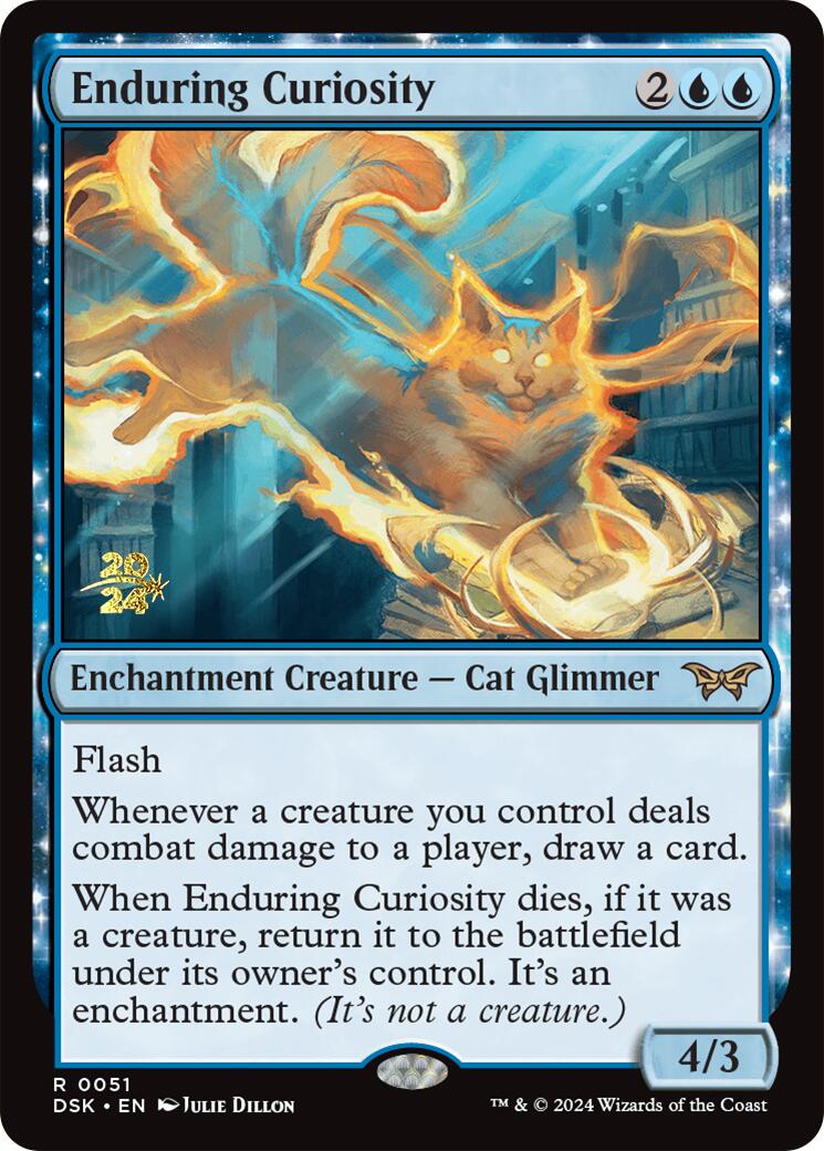 Enduring Curiosity [Duskmourn: House of Horror Prerelease Promos] | Card Merchant Takapuna