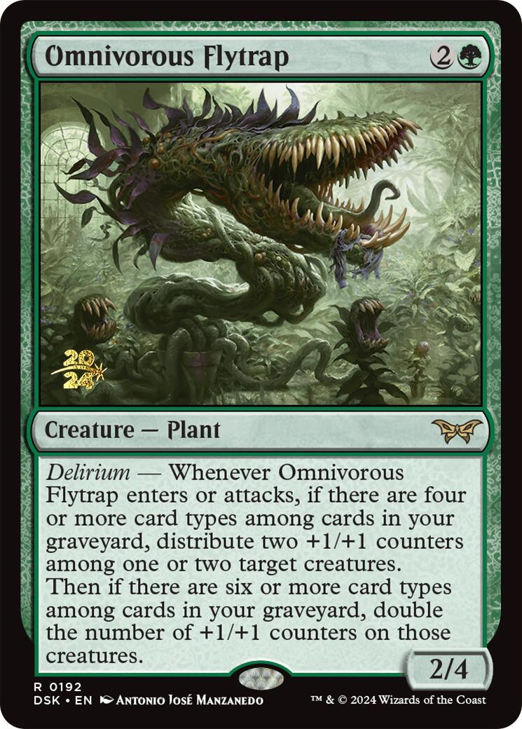 Omnivorous Flytrap [Duskmourn: House of Horror Prerelease Promos] | Card Merchant Takapuna