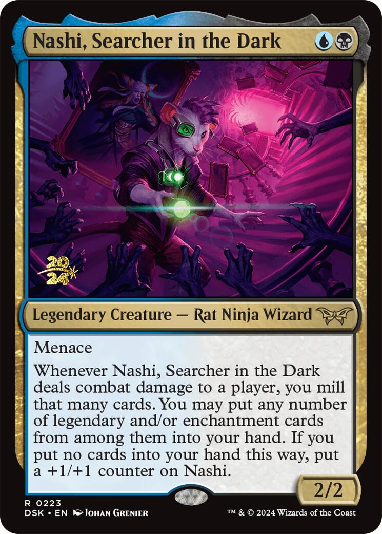 Nashi, Searcher in the Dark [Duskmourn: House of Horror Prerelease Promos] | Card Merchant Takapuna