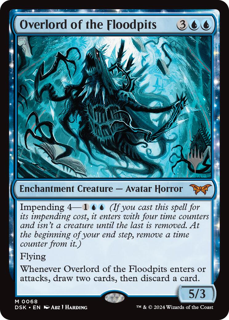 Overlord of the Floodpits (Promo Pack) [Duskmourn: House of Horror Promos] | Card Merchant Takapuna