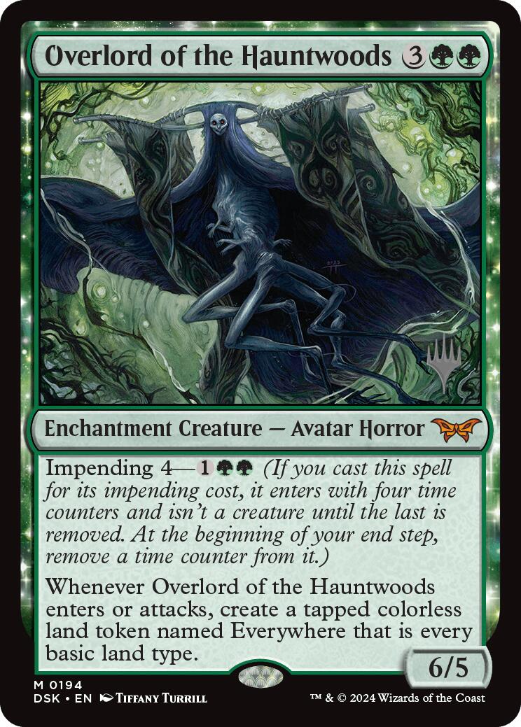 Overlord of the Hauntwoods (Promo Pack) [Duskmourn: House of Horror Promos] | Card Merchant Takapuna