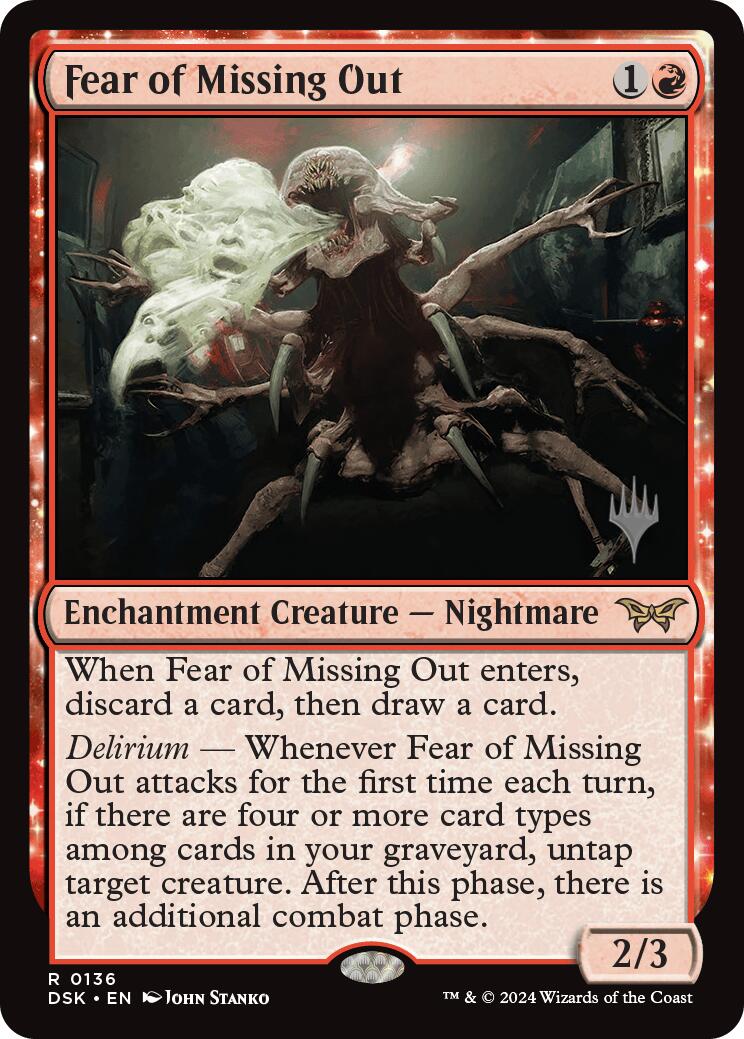 Fear of Missing Out (Promo Pack) [Duskmourn: House of Horror Promos] | Card Merchant Takapuna