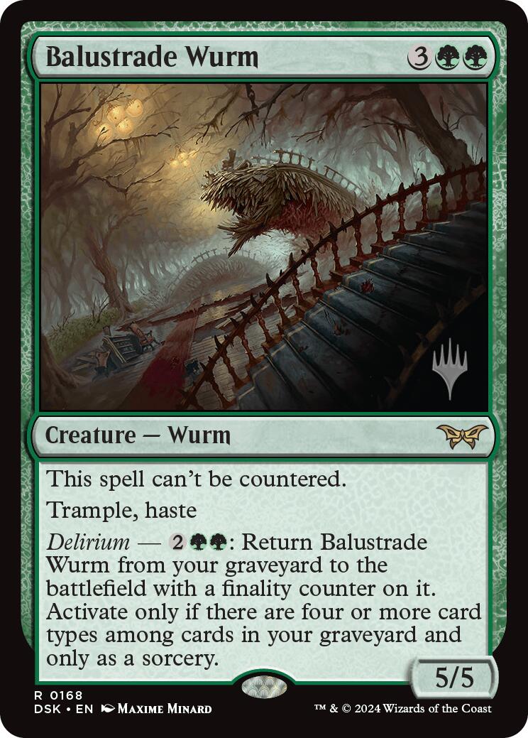 Balustrade Wurm [Duskmourn: House of Horror Promos] | Card Merchant Takapuna