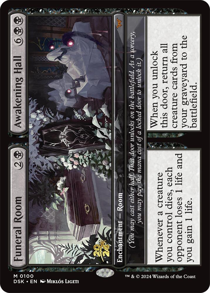 Funeral Room // Awakening Hall [Duskmourn: House of Horror Prerelease Promos] | Card Merchant Takapuna