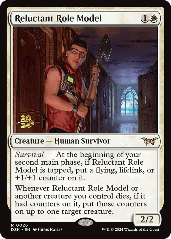 Reluctant Role Model (0026) [Duskmourn: House of Horror Prerelease Promos] | Card Merchant Takapuna