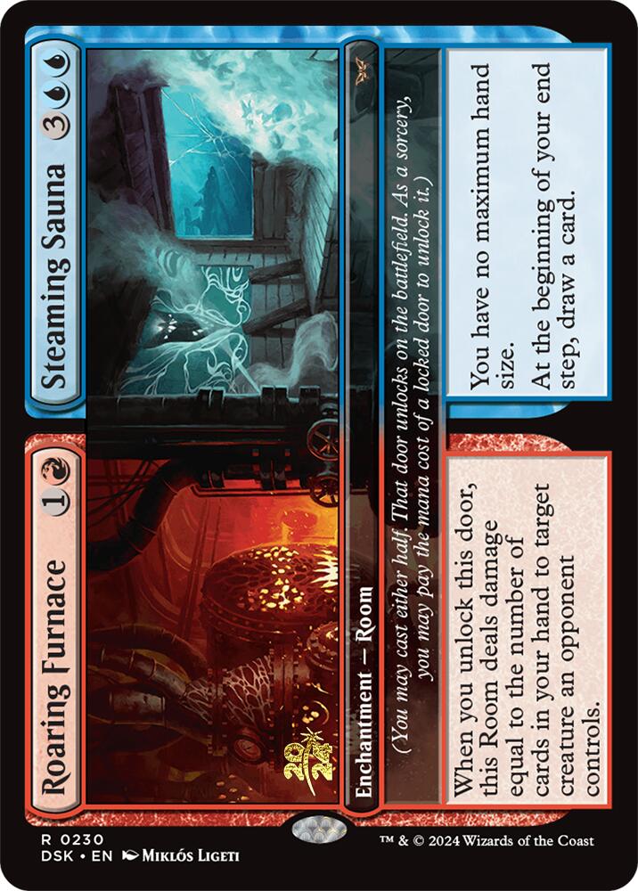 Roaring Furnace // Steaming Sauna [Duskmourn: House of Horror Prerelease Promos] | Card Merchant Takapuna