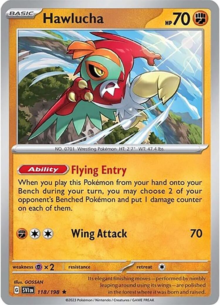 Hawlucha (118/198) (Theme Deck Exclusive) [Scarlet & Violet: Base Set] | Card Merchant Takapuna