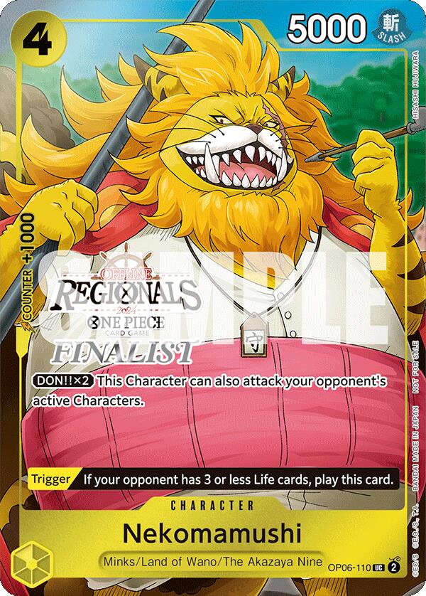 Nekomamushi (Offline Regional 2024 Vol. 3) [Finalist] [One Piece Promotion Cards] | Card Merchant Takapuna