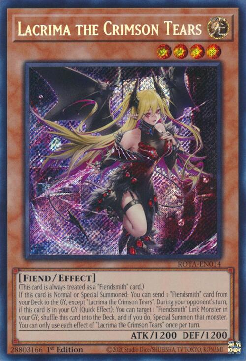 Lacrima the Crimson Tears [ROTA-EN014] Secret Rare | Card Merchant Takapuna