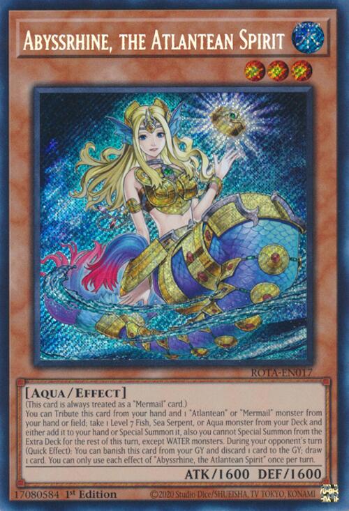 Abyssrhine, the Atlantean Spirit [ROTA-EN017] Secret Rare | Card Merchant Takapuna