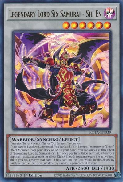 Legendary Lord Six Samurai - Shi En [ROTA-EN039] Ultra Rare | Card Merchant Takapuna