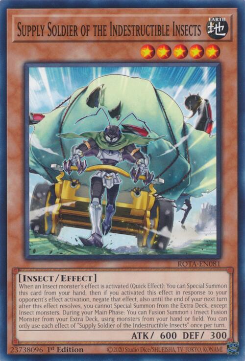 Supply Soldier of the Indestructible Insects [ROTA-EN081] Common | Card Merchant Takapuna