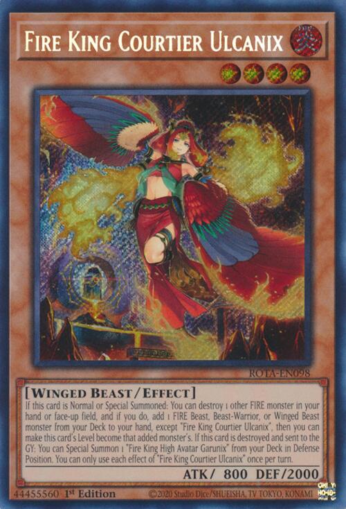 Fire King Courtier Ulcanix [ROTA-EN098] Secret Rare | Card Merchant Takapuna