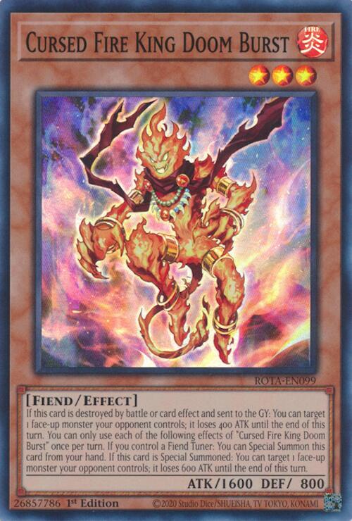 Cursed Fire King Doom Burst [ROTA-EN099] Super Rare | Card Merchant Takapuna