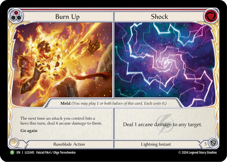 Burn Up // Shock - LGS345 [LGS345] (Promo)  Cold Foil | Card Merchant Takapuna