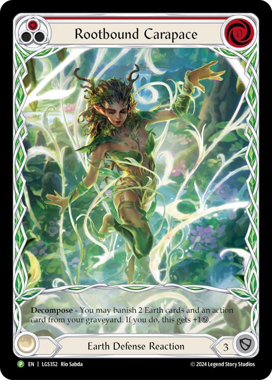 Rootbound Carapace (Red) (Extended Art) [LGS352] (Promo)  Rainbow Foil | Card Merchant Takapuna