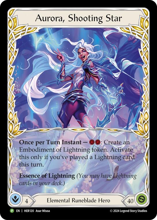 Aurora, Shooting Star - HER120 [HER120] (Promo)  Rainbow Foil | Card Merchant Takapuna