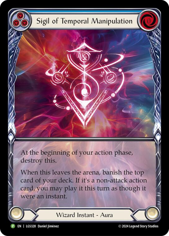 Sigil of Temporal Manipulation (Extended Art) [LGS328] (Promo)  Rainbow Foil | Card Merchant Takapuna