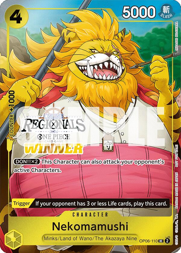 Nekomamushi (Online Regional 2024 Vol. 3) [Winner] [One Piece Promotion Cards] | Card Merchant Takapuna