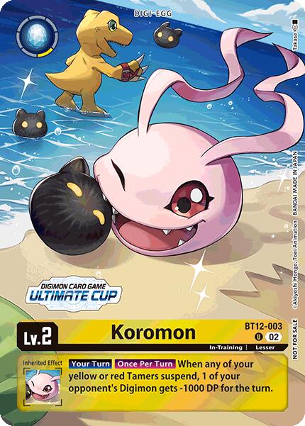 Koromon [BT12-003] (Ultimate Cup 2024) [Across Time] | Card Merchant Takapuna