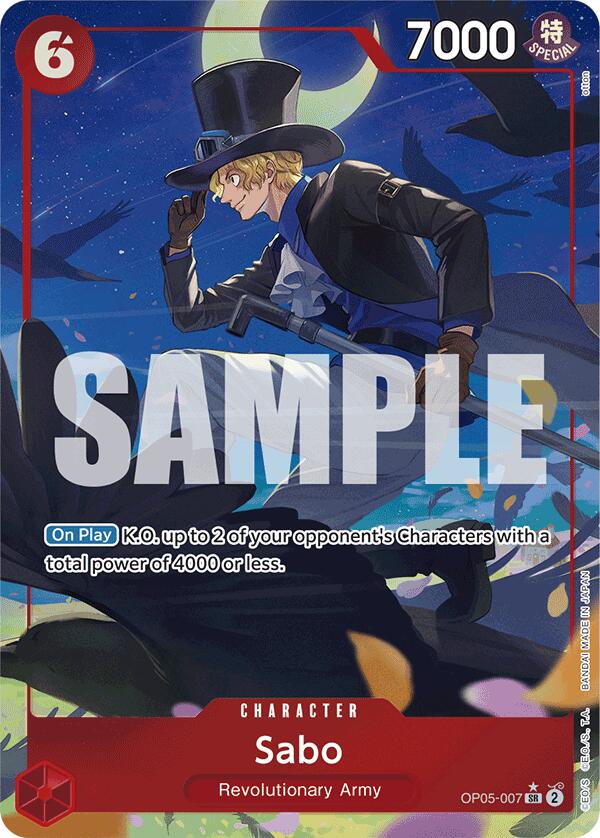 Sabo (OP05-007) (Alternate Art) [Premium Booster -The Best-] | Card Merchant Takapuna