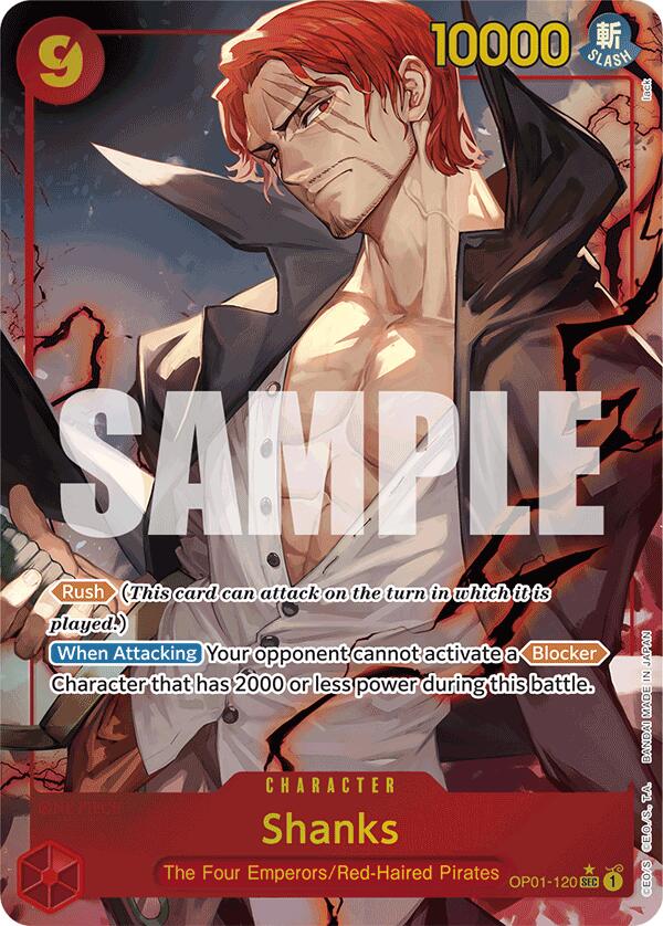 Shanks (OP01-120) (Alternate Art) [Premium Booster -The Best-] | Card Merchant Takapuna