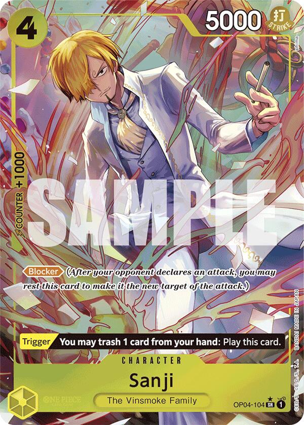 Sanji (OP04-104) (Alternate Art) [Premium Booster -The Best-] | Card Merchant Takapuna