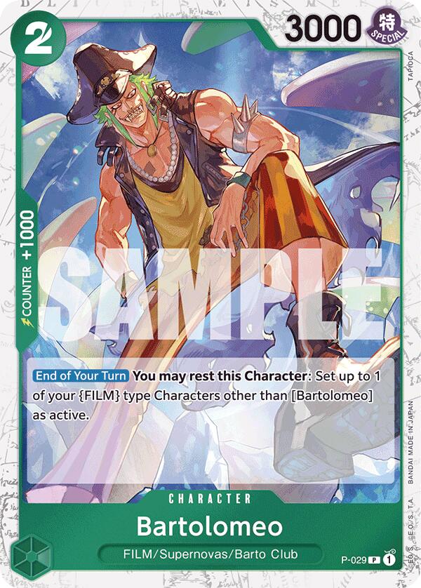 Bartolomeo (P-029) (Jolly Roger Foil) [Premium Booster -The Best-] | Card Merchant Takapuna