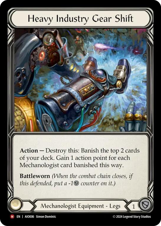 Heavy Industry Gear Shift [AIO006] (Armory Deck: Dash)  Rainbow Foil | Card Merchant Takapuna