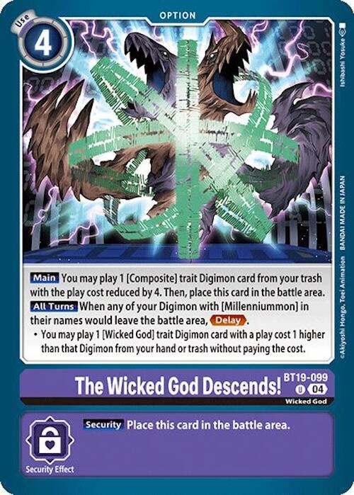 The Wicked God Descends! [BT19-099] [Release Special Booster Ver.2.0] | Card Merchant Takapuna