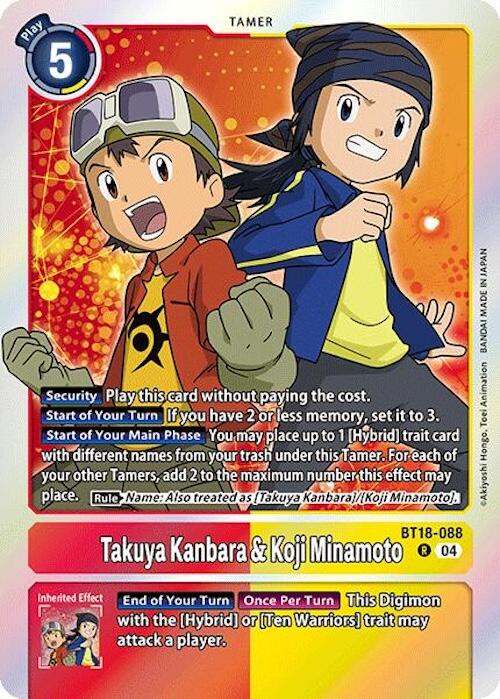 Takuya Kanbara & Koji Minamoto [BT18-088] [Release Special Booster Ver.2.0] | Card Merchant Takapuna