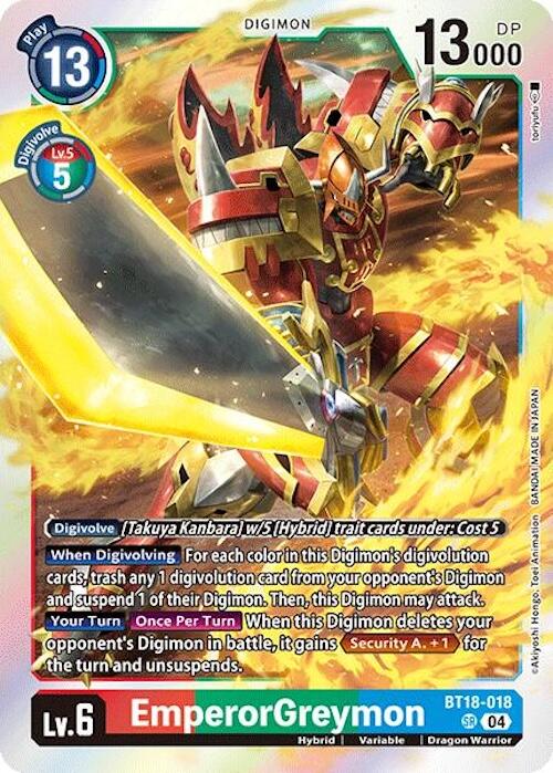 EmperorGreymon [BT18-018] [Release Special Booster 2.0] | Card Merchant Takapuna