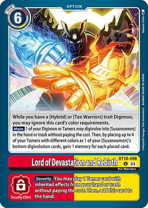 Lord of Devastation and Rebirth [BT18-096] [Release Special Booster 2.0] | Card Merchant Takapuna