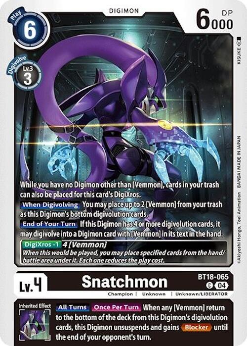 Snatchmon [BT18-065] [Release Special Booster Ver.2.0] | Card Merchant Takapuna